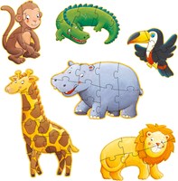 Djeco puzzle animali FSC - Marmoset & friends - giocattolo educativo
