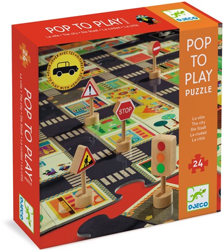 Djeco puzzle città - pop to play - FSC MIX - giocattolo-3