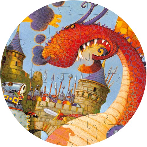 Djeco puzzle silhouette cavaliere e drago - 54 pezzi - puzzle bambini-3