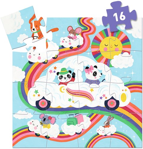 Djeco giocattolo puzzle Voiture nuage 16 pezzi FSC MIX-2
