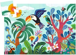 Djeco puzzle Coco il Tucano - cartone FSC - 24 pezzi - giocattolo colorato