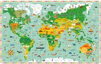 Djeco puzzle osservazione mappa del mondo 200 pezzi con libretto
