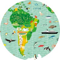 Djeco puzzle osservazione mappa del mondo 200 pezzi con libretto-3