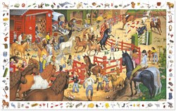 Djeco puzzle equitazione - puzzle osservazione 200 pezzi con poster