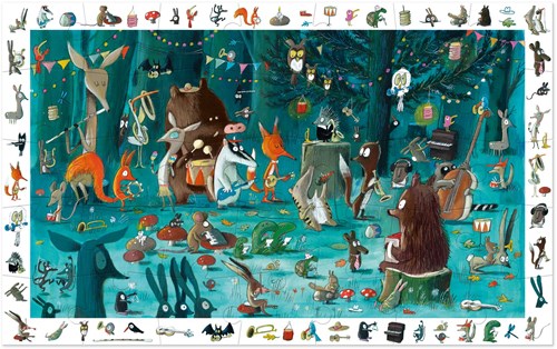 Djeco puzzle osservazione orchestra - 35 pezzi cartone FSC animali musica