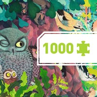 Djeco puzzle galleria gufi e uccelli - 1000 pezzi cartone FSC-2