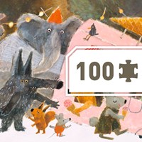Djeco puzzle 100 pezzi - The park - puzzle colorato per bambini-2