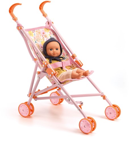 Djeco accessori passeggino bambole Flowers - 54 cm buggy leggero-3