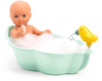 Djeco accessori vasca da bagno per bambole con doccia uccellino - giocattolo da bagno-2