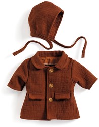 Djeco abbigliamento bambola giacca e cappello autunno - per bambole 30-34 cm