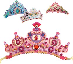 Djeco mosaici & adesivi set creativo principesse - diademi da decorare