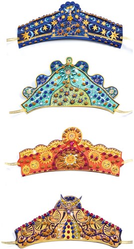 Djeco mosaici & stickers set creativo diademi Enchanteresses