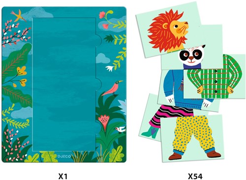 Djeco Mix & Match Modanimo puzzle animali giocattolo-3