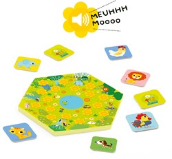 Djeco gioco Memo Meuh - gioco di memoria con suoni di animali FSC MIX