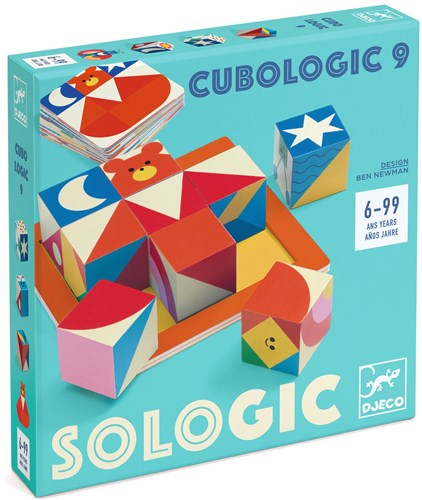 Djeco gioco puzzle in legno Cubologic 9 - giocattolo educativo FSC-2