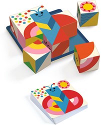 Djeco gioco puzzle in legno Cubologic 9 - giocattolo educativo FSC