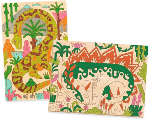 Djeco set creativo Dino world - kit di colorazione per bambini