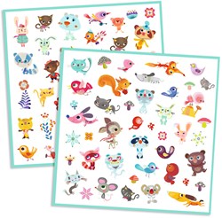 Djeco stickers Little Friends - 160 adesivi animali carta FSC