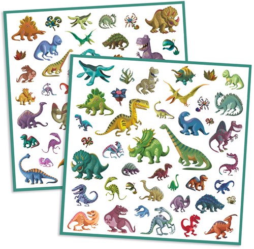 Djeco stickers dinosauri - 160 pezzi carta FSC