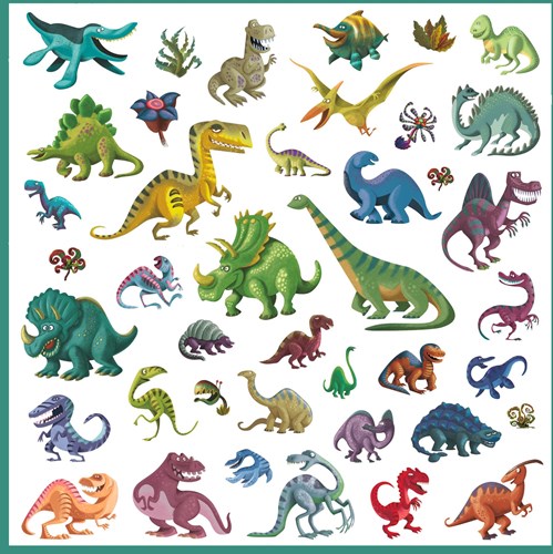 Djeco stickers dinosauri - 160 pezzi carta FSC-2