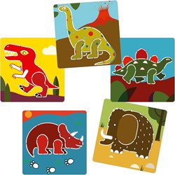 Djeco stencil dinosauro set creativo - aiuto per il disegno