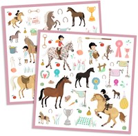 Djeco stickers cavalli - 160 adesivi creativi per bambini