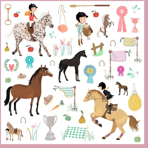 Djeco stickers cavalli - 160 adesivi creativi per bambini-2