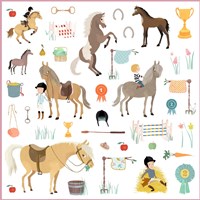 Djeco stickers cavalli - 160 adesivi creativi per bambini-3