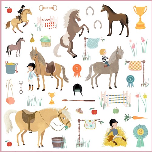 Djeco stickers cavalli - 160 adesivi creativi per bambini-3