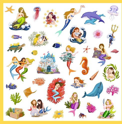 Djeco adesivi sirene - FSC MIX - 160 adesivi-2