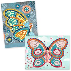 Djeco set mosaico farfalle - collage creativo per bambini
