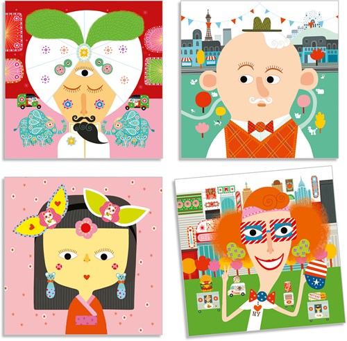 Djeco adesivi per bambini All Different - divertimento creativo