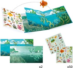 Djeco stickers avventura marina - libro di adesivi riutilizzabili
