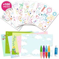 Djeco set creativa colorare e forme per bambine FSC MIX-3