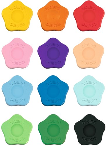 Djeco colori 12 Flower Crayons ergonomici per bambini piccoli-2