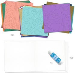 Djeco set creativa - Piccoli fogli di carta colori FSC MIX per bambini