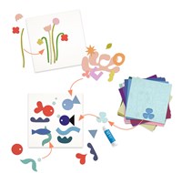 Djeco set creativa - Piccoli fogli di carta colori FSC MIX per bambini-2