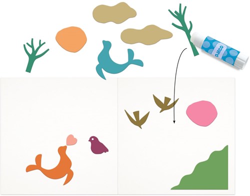 Djeco set creativa - Piccoli fogli di carta colori FSC MIX per bambini-3