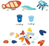 Djeco pasta da modellare oceano - accessori in legno FSC - creta per bambini-3