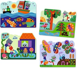 Djeco pagine da colorare per i più piccoli Hidden In The Garden libro magico da colorare con acqua