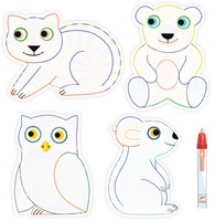Djeco giocattolo da colorare Animalo-Ma con penna ad acqua e animali-2