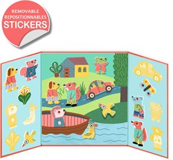 Djeco adesivi animali - adesivi in vinile riutilizzabili per bambini