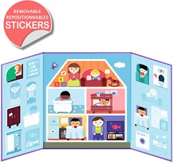 Djeco stickers casa - adesivi vinilici riutilizzabili per bambini