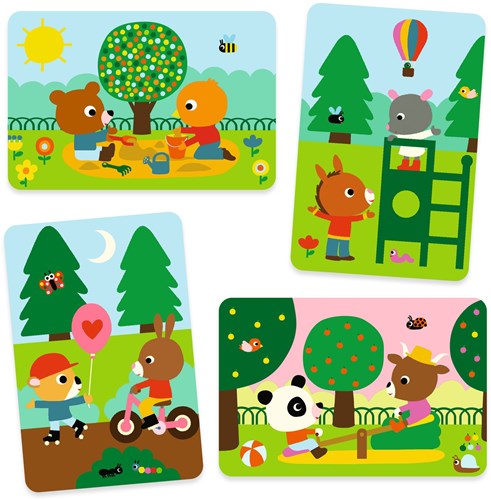 Djeco pagine da colorare per i più piccoli Al parco - libro magico da colorare con acqua