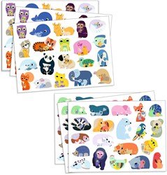 Djeco stickers mamme animali e cuccioli - FSC MIX - grandi adesivi bambini