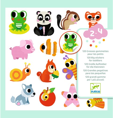 Djeco adesivi animali baby - FSC MIX - grandi adesivi per bambini piccoli-3