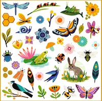 Djeco stickers Garden - adesivi giardino carta FSC 160 pezzi-2