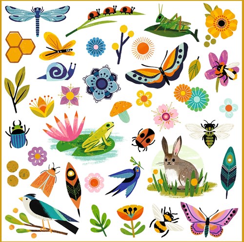 Djeco stickers Garden - adesivi giardino carta FSC 160 pezzi-2