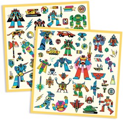 Djeco stickers Robots - 160 adesivi metallici FSC MIX