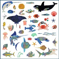 Djeco stickers Ocean - adesivi animali oceanici metallici FSC MIX-3